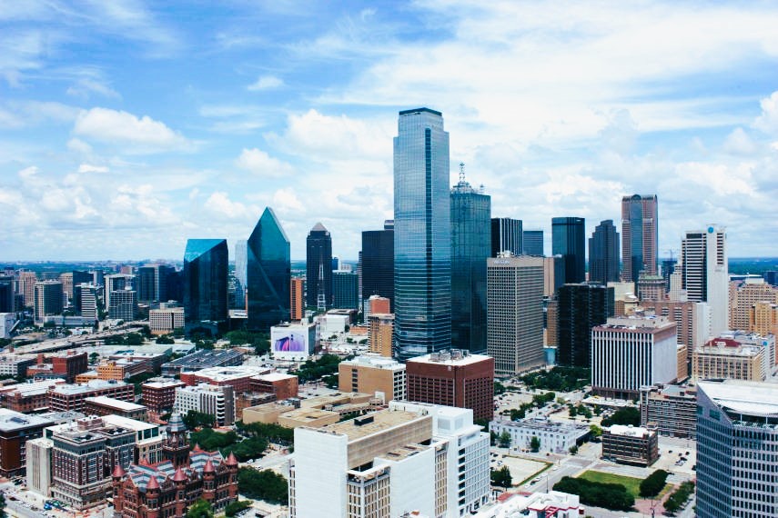 An image showing a section of the Dallas skyline